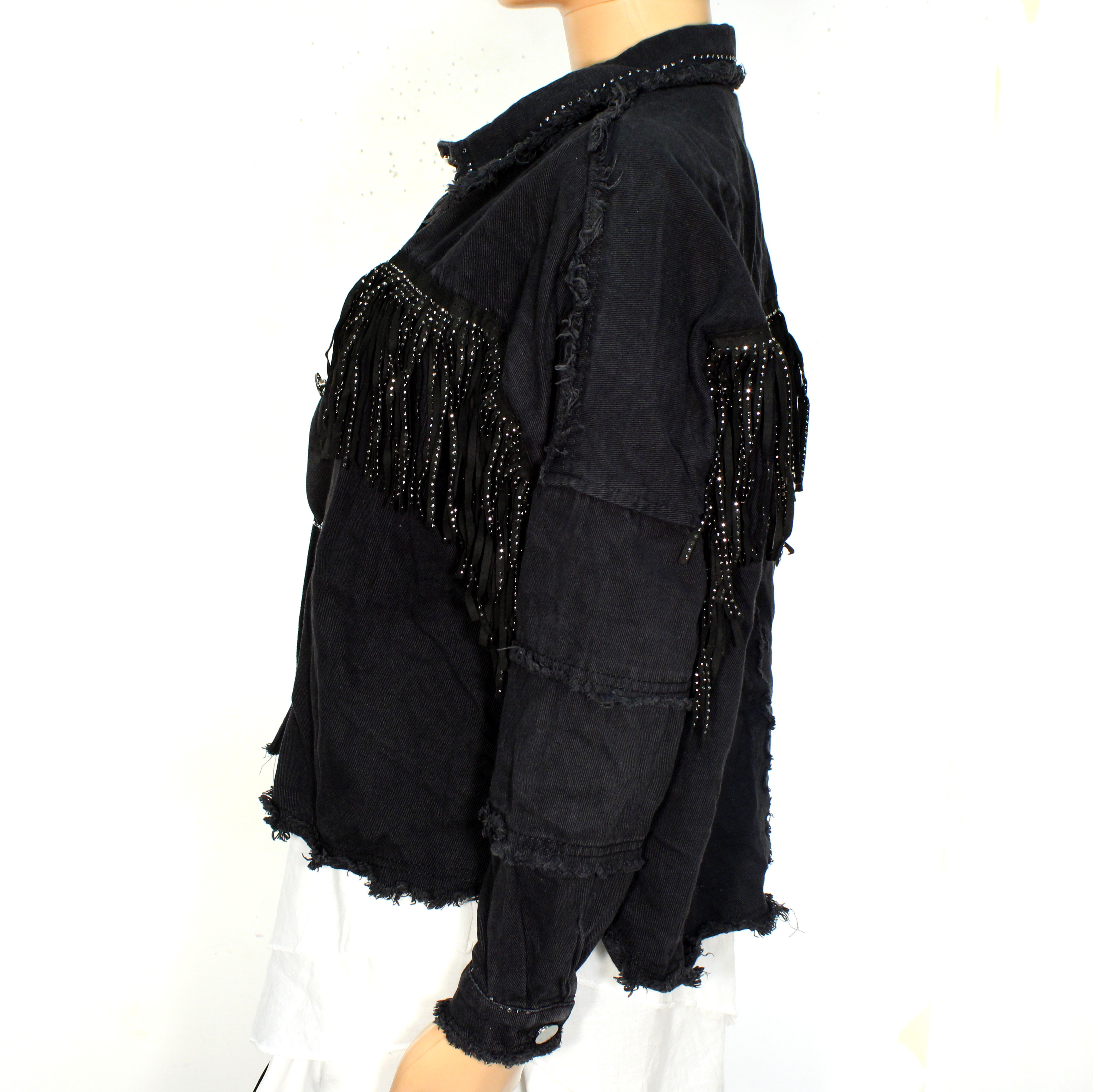Voir photo 3 de Veste Femme En Jean's Noire DROLE DE COPINE Taille S/M Veste Femme En Jean's Noire DROLE DE COPINE Taille S/M Bon état reconditionné photo 3