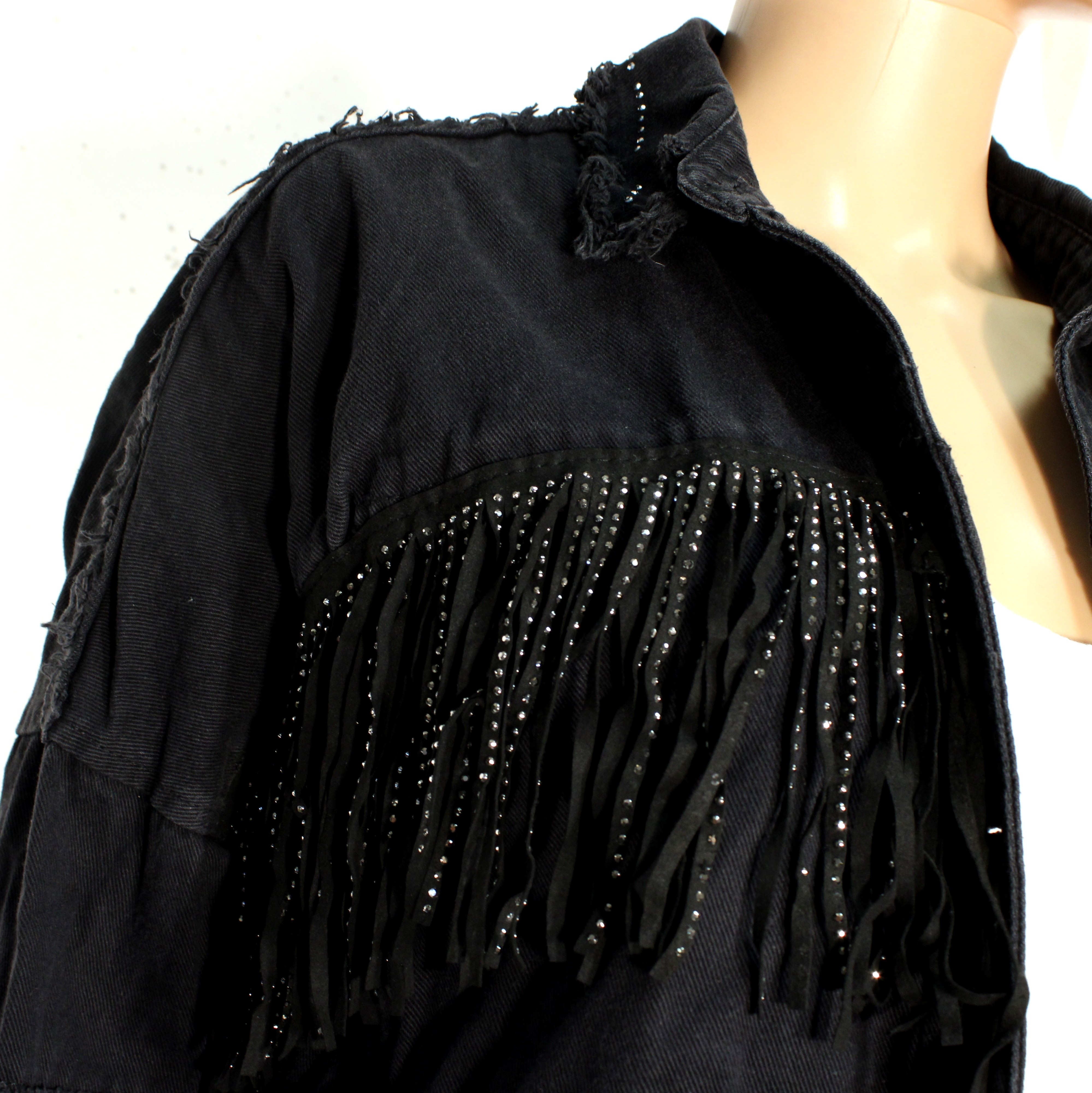 Voir photo 4 de Veste Femme En Jean's Noire DROLE DE COPINE Taille S/M Veste Femme En Jean's Noire DROLE DE COPINE Taille S/M Bon état reconditionné photo 4