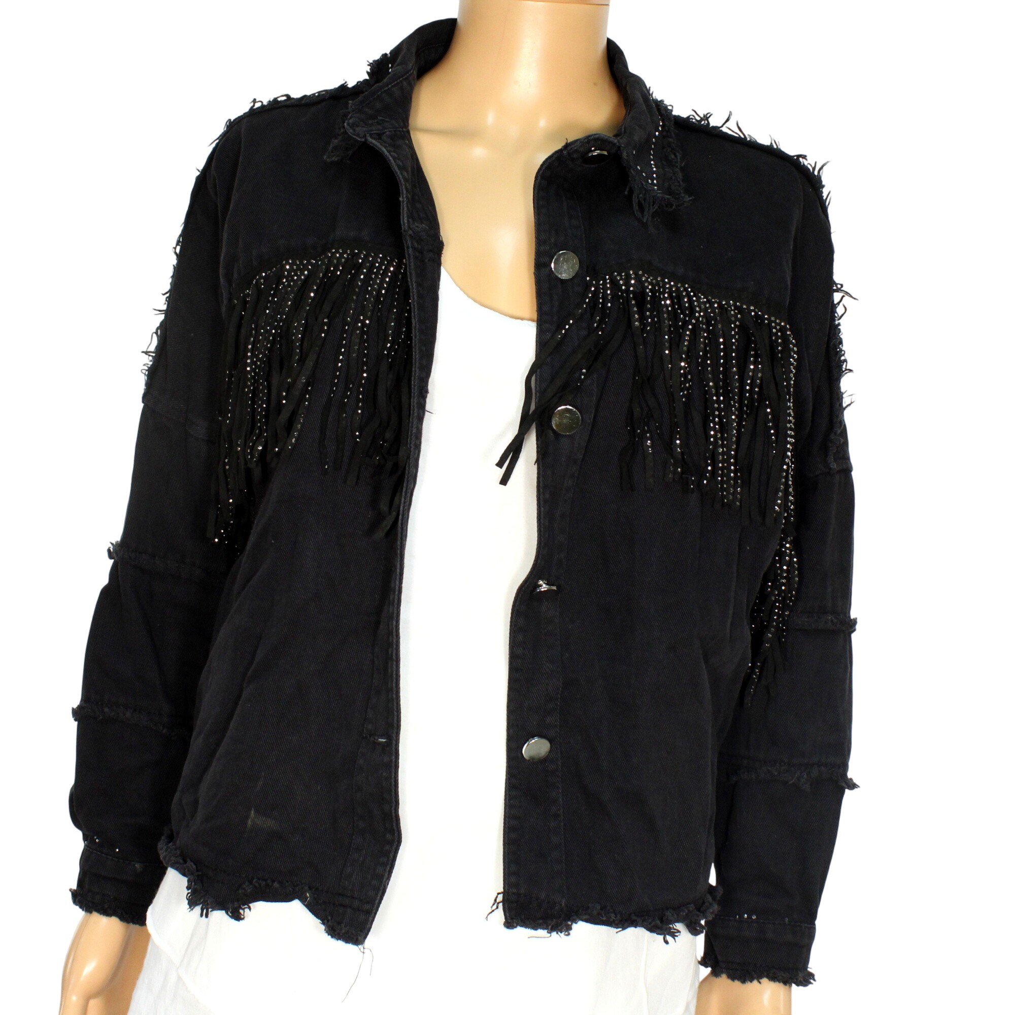 Acheter Veste Femme En Jean's Noire DROLE DE COPINE Taille S/M Bon état - 11,50 € Veste Femme En Jean's Noire DROLE DE COPINE Taille S/M Bon état reconditionné disponible sur Label Emmaüs