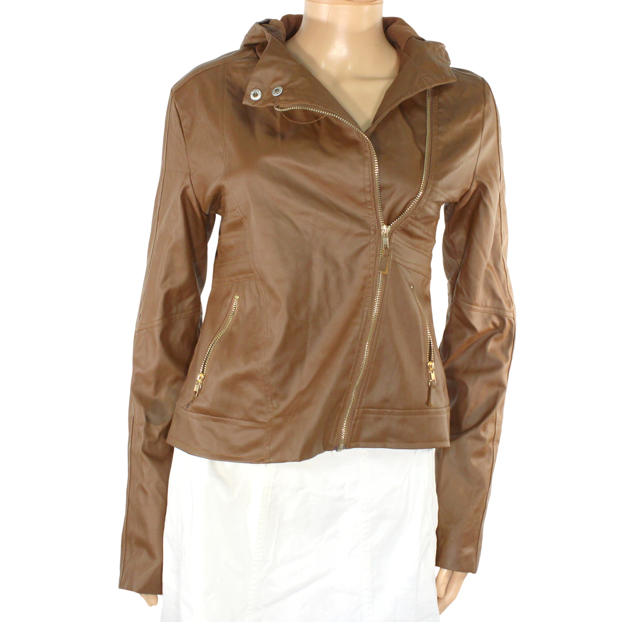 Acheter Veste Femme En Simili-Cuir Marron Taille L Très bon état - 11,50 € Veste Femme En Simili-Cuir Marron Taille L Très bon état reconditionné disponible sur Label Emmaüs
