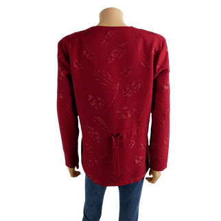 Voir photo 2 de Veste légère bordeaux imprimé feuille - Femme - Celaia - Taille 40 Veste légère bordeaux imprimé feuille - Femme - Celaia - Taille 40 Très bon état reconditionné photo 2