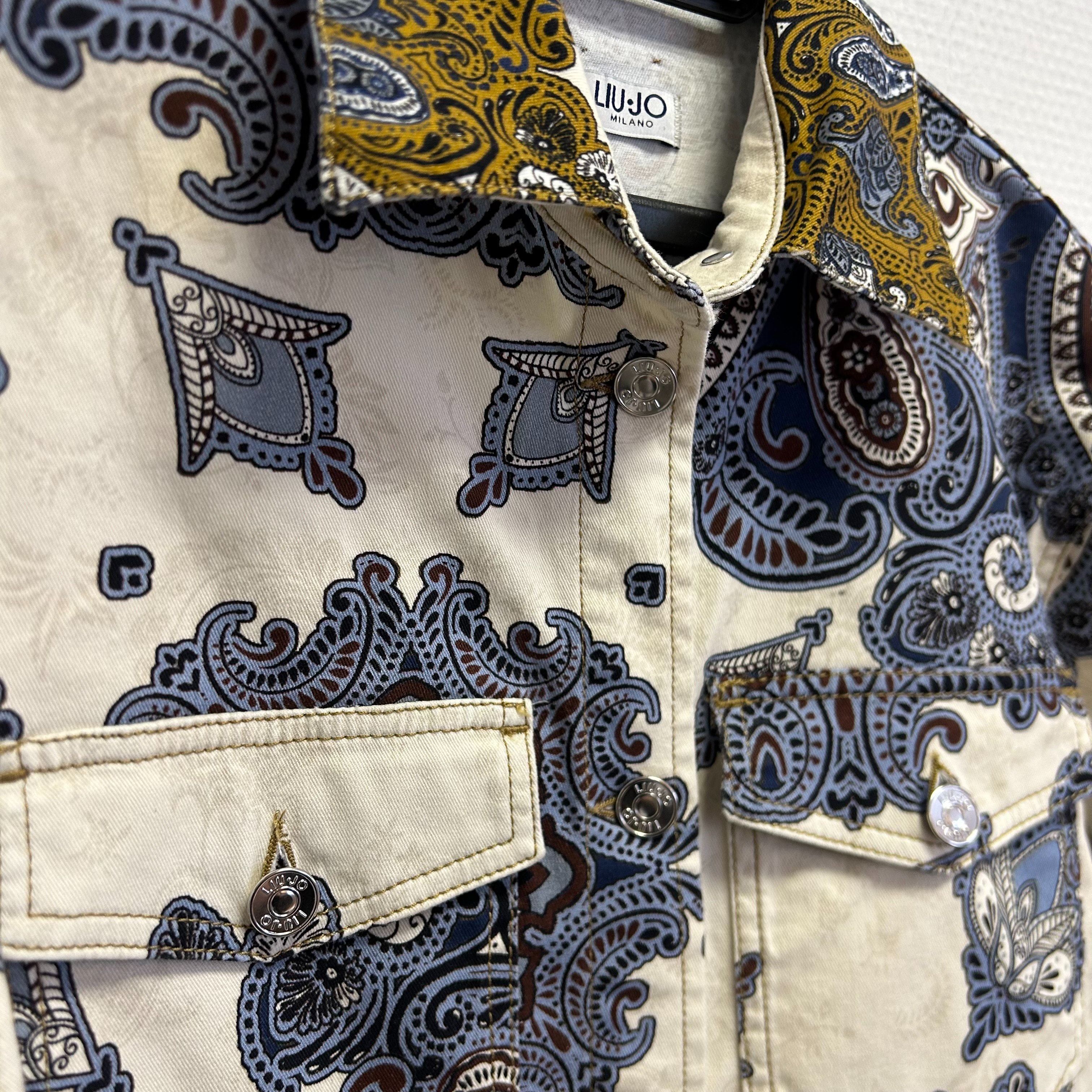 Voir photo 3 de Veste Liu:jo à motifs blanc/bleu/marron, T34 Veste Liu:jo à motifs blanc/bleu/marron, T34 Très bon état reconditionné photo 3