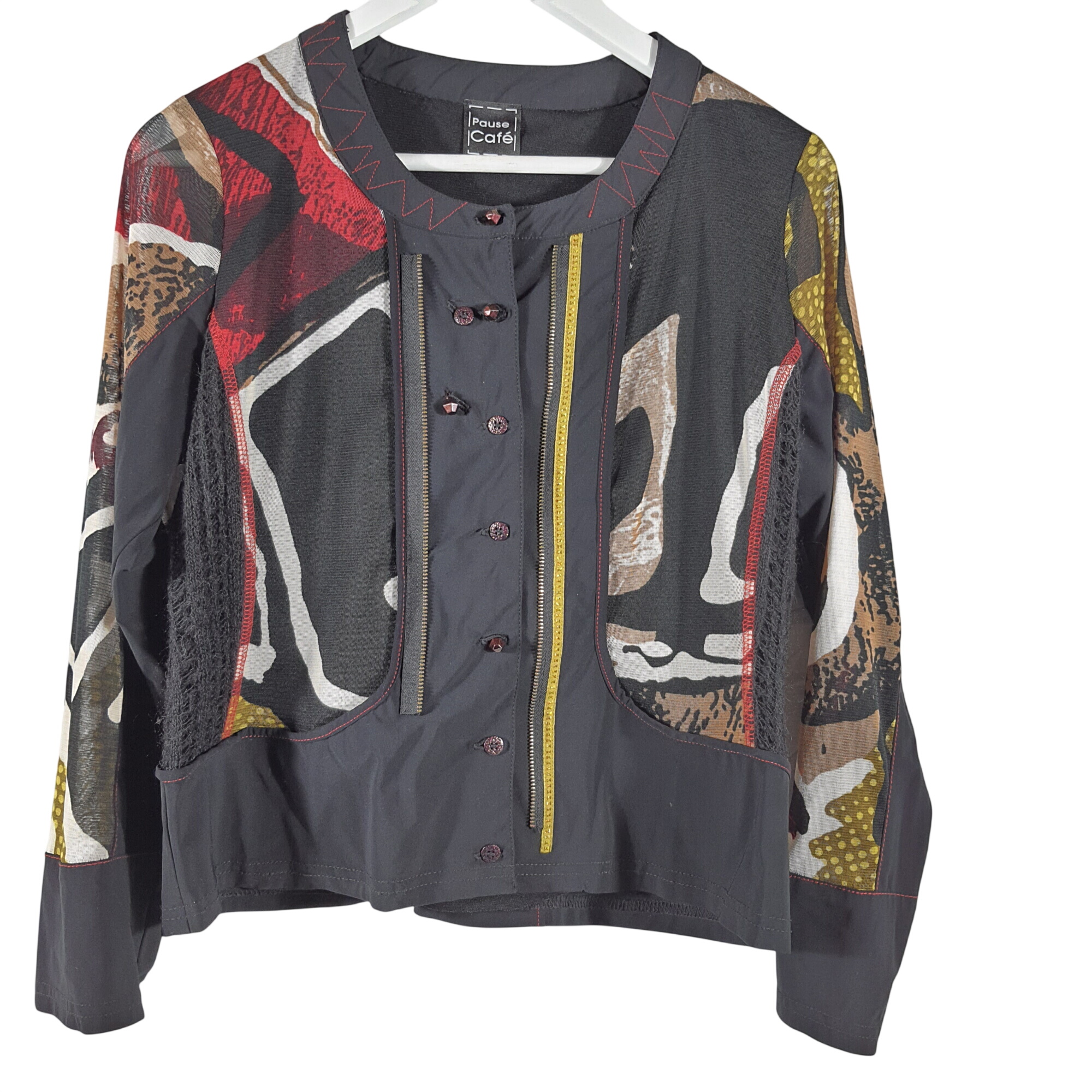 Acheter Veste manches longues multicolore - Pause café - T42 Très bon état - 11,20 € Veste manches longues multicolore - Pause café - T42 Très bon état reconditionné disponible sur Label Emmaüs