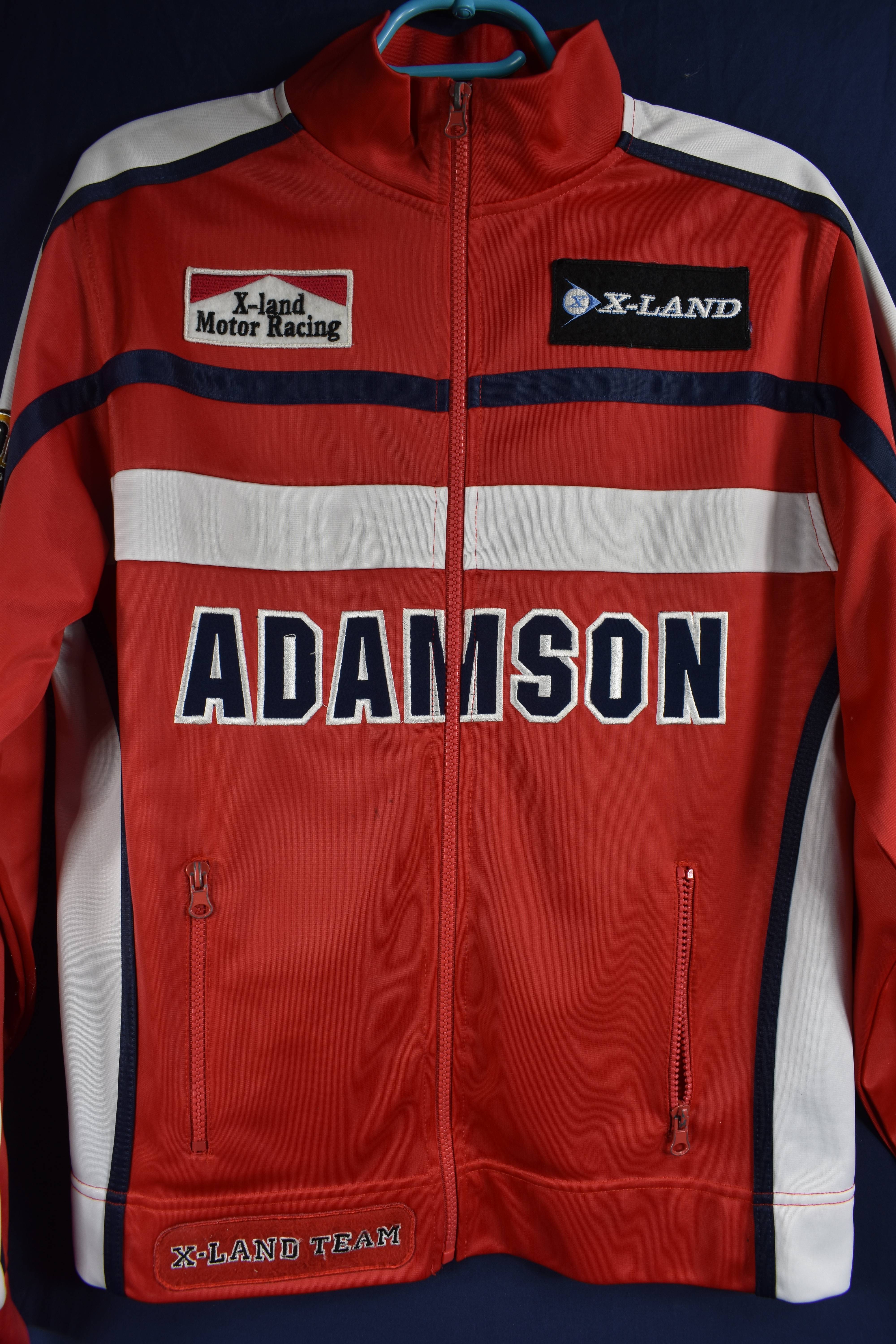 Voir photo 3 de Veste moto " vintage " rouge " X - Land ", polyester taille 5. Veste moto " vintage " rouge " X - Land ", polyester taille 5. Bon état reconditionné photo 3