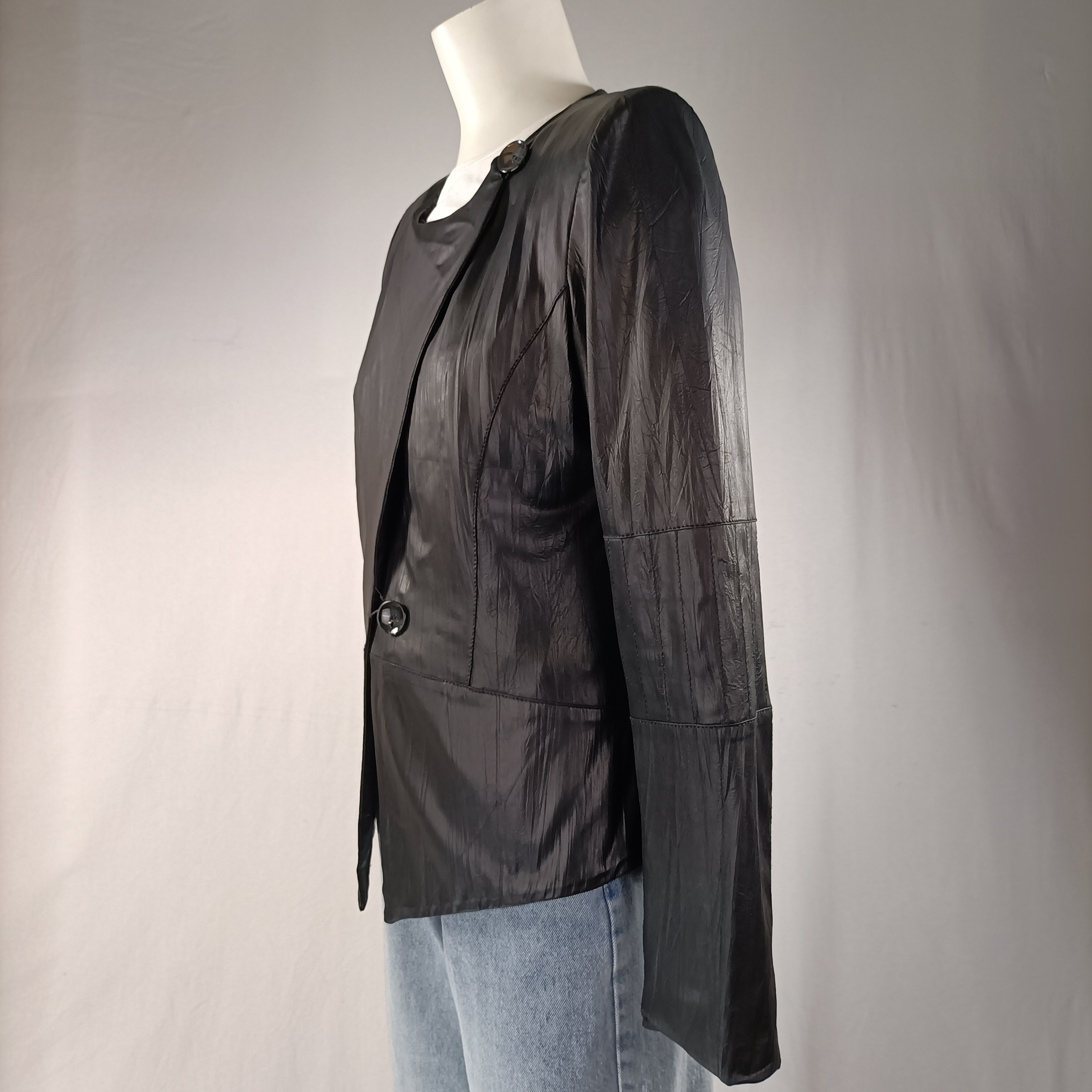 Voir photo 3 de Veste noir aspect froissé - Briefing - Taille 38 Veste noir aspect froissé - Briefing - Taille 38 Bon état reconditionné photo 3