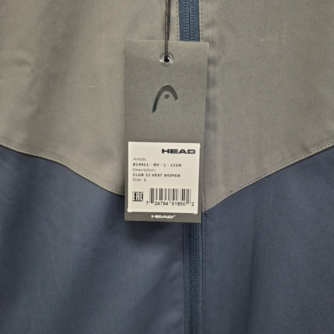 Voir photo 4 de Veste sans manches marine et blanc Head - Taille L Veste sans manches marine et blanc Head - Taille L Bon état reconditionné photo 4