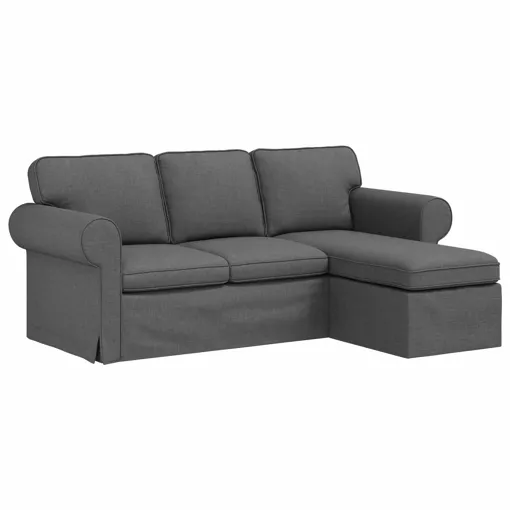 vidaXL Canapé Gris foncé 215 x 138 x 80 cm Mét¿¿ Bon état reconditionné disponible sur Rakuten