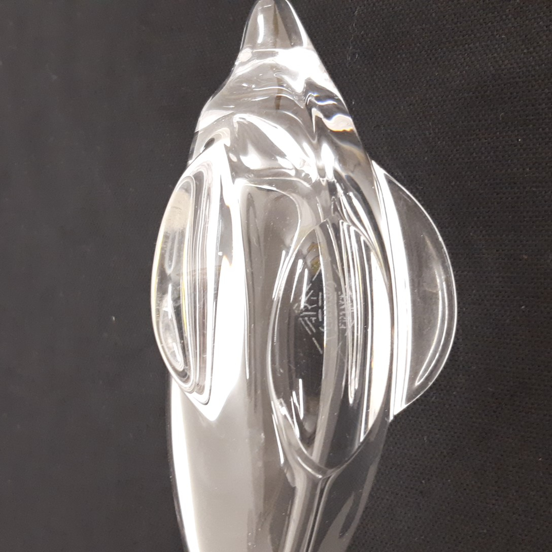 Voir photo 3 de Vide poche dauphin en cristal d'art vannes de France Vide poche dauphin en cristal d'art vannes de France Bon état reconditionné photo 3