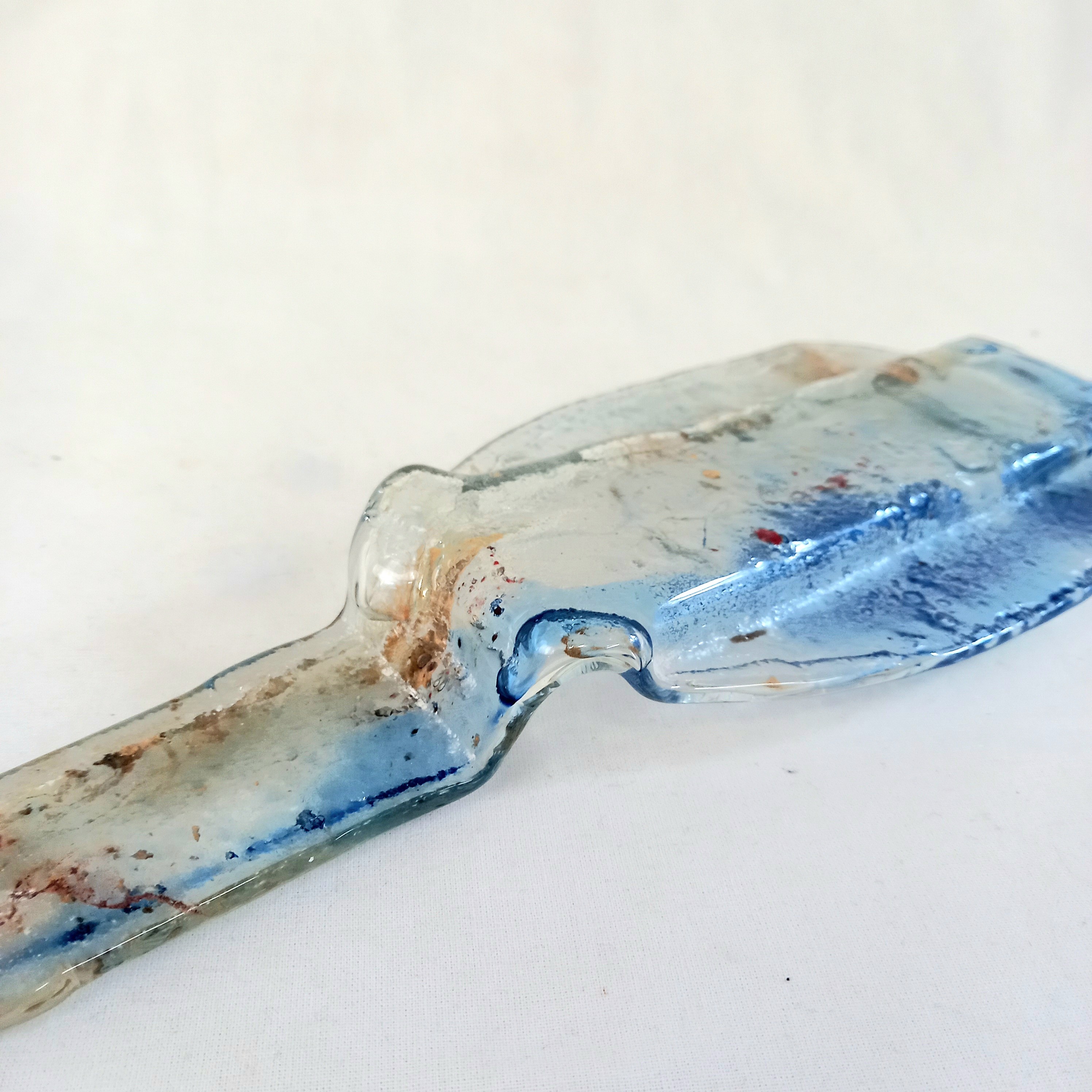 Voir photo 6 de Vide poche en verre "bouteille écrasée" Vide poche en verre "bouteille écrasée" Très bon état reconditionné photo 6