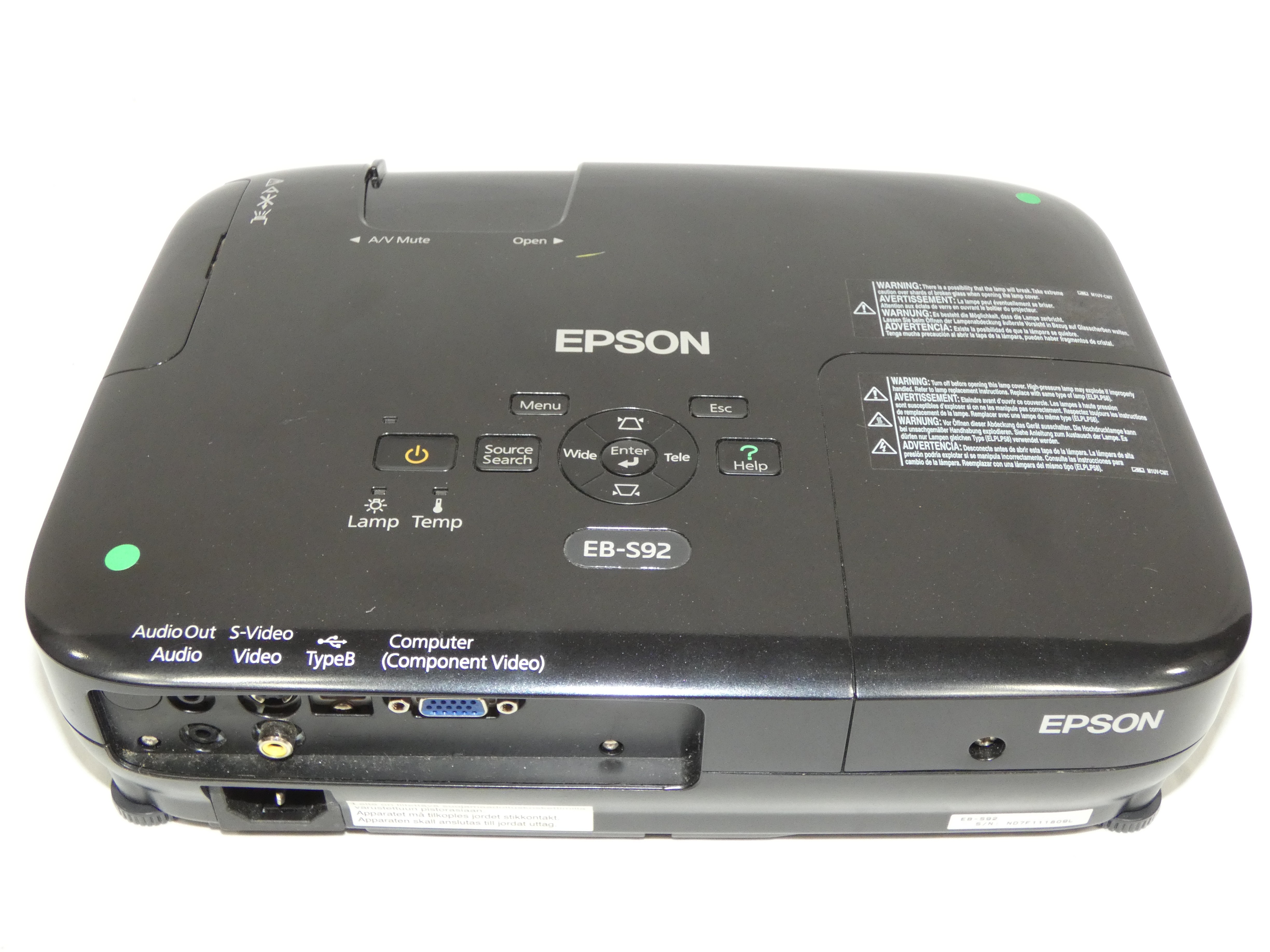 Voir photo 2 de Vidéoprojecteur EPSON EB-S92 Vidéoprojecteur EPSON EB-S92 Très bon état reconditionné photo 2