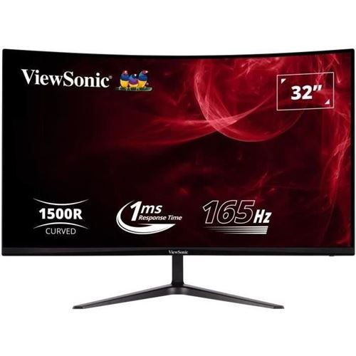 ViewSonic VX3218-PC-MHD - Gaming - écran LED - jeux - incurvé - 32" - 1920 x 1080 Full HD (1080p) @ 165 Hz - VA - 300 cd/m² - 4000:1 - 1 ms - 2xHDMI, DisplayPort - haut-parleurs État correct N/A reconditionné disponible sur Fnac