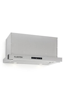 Vinea Hotte murale escamotable plate 60cm - Jusqu'à 610m³/h - Eclairage halogène- Classe A - argent Bon état Klarstein reconditionné disponible sur Darty