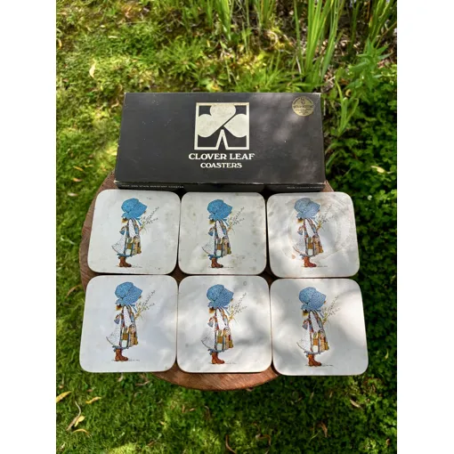Vintage Ensemble De 6 Sous Verres Holly Hobbie Clover Leaf Angleterre Bon état reconditionné disponible sur Rakuten