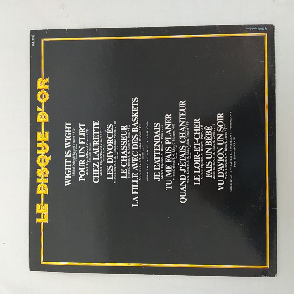 Voir photo 2 de Vinyle 33 tours Michel Delpech "le disque d'or" Vinyle 33 tours Michel Delpech "le disque d'or" Bon état reconditionné photo 2