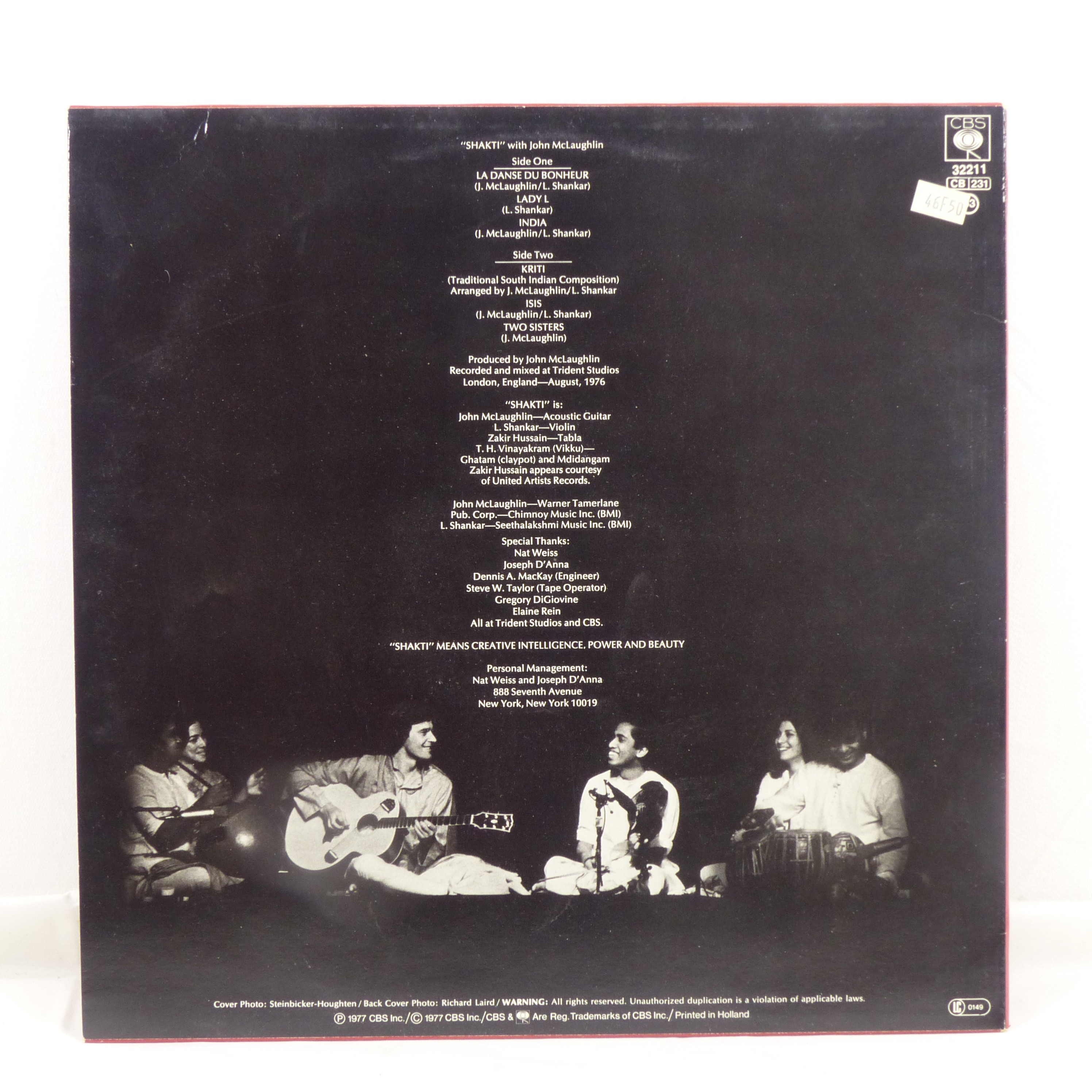 Voir photo 2 de Vinyle 33T Shakti /A Handful Of Beauty - CBS 1986 Vinyle 33T Shakti /A Handful Of Beauty - CBS 1986 Bon état reconditionné photo 2