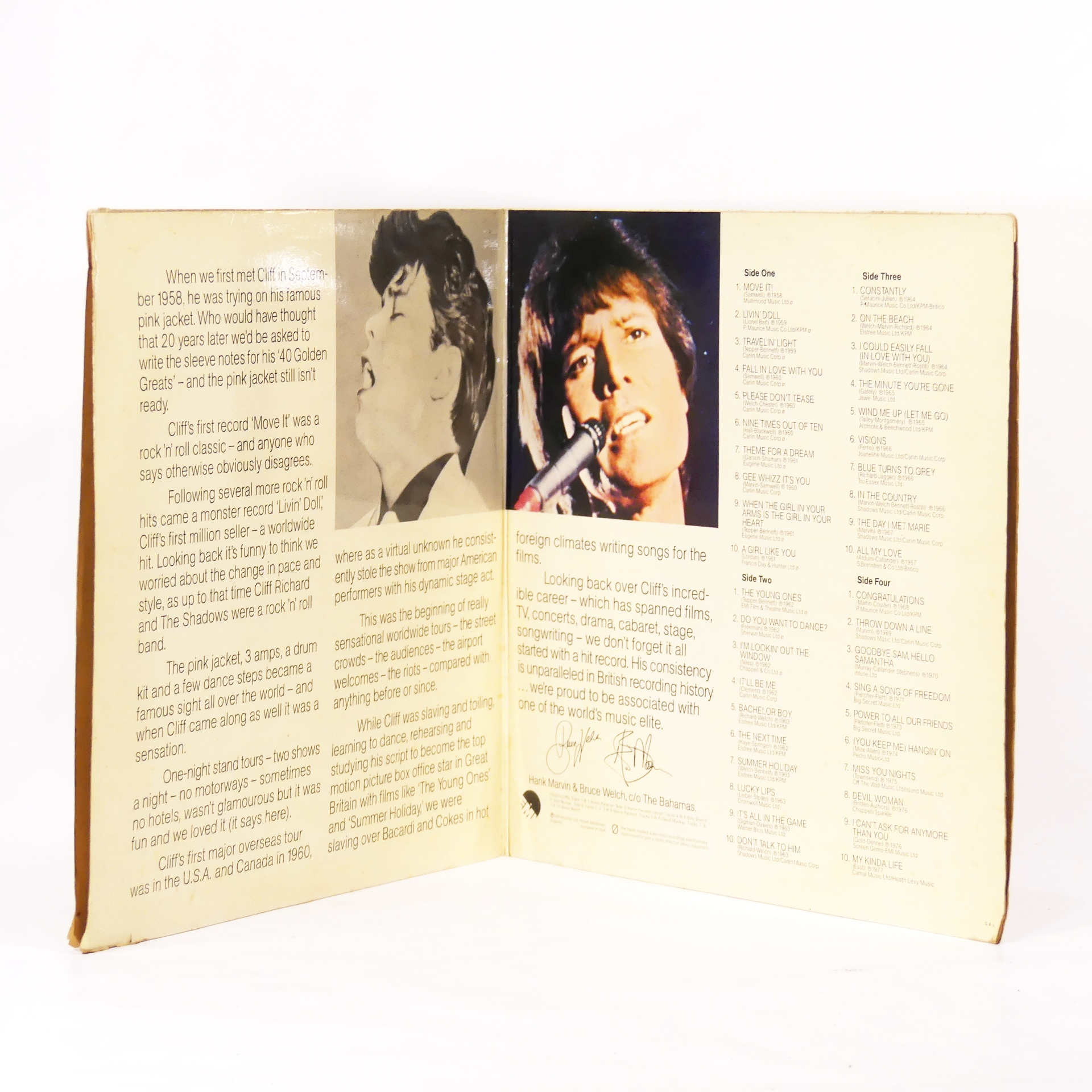Voir photo 4 de Vinyle - Cliff Richard - 40 Golden Greats Vinyle - Cliff Richard - 40 Golden Greats Bon état reconditionné photo 4