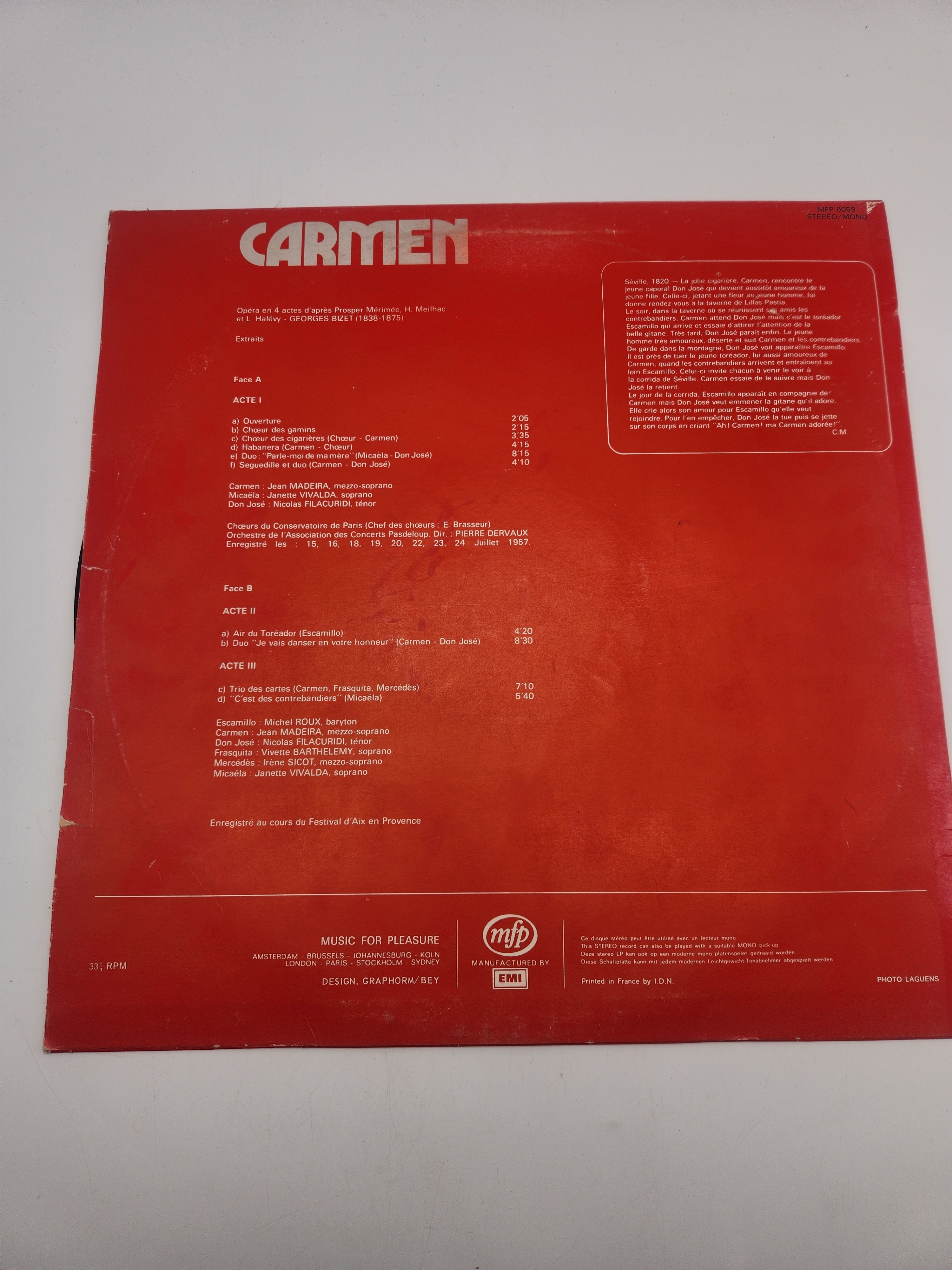 Voir photo 6 de Vinyles 33 tours - Georges Bizet " Carmen " Vinyles 33 tours - Georges Bizet " Carmen " Très bon état reconditionné photo 6