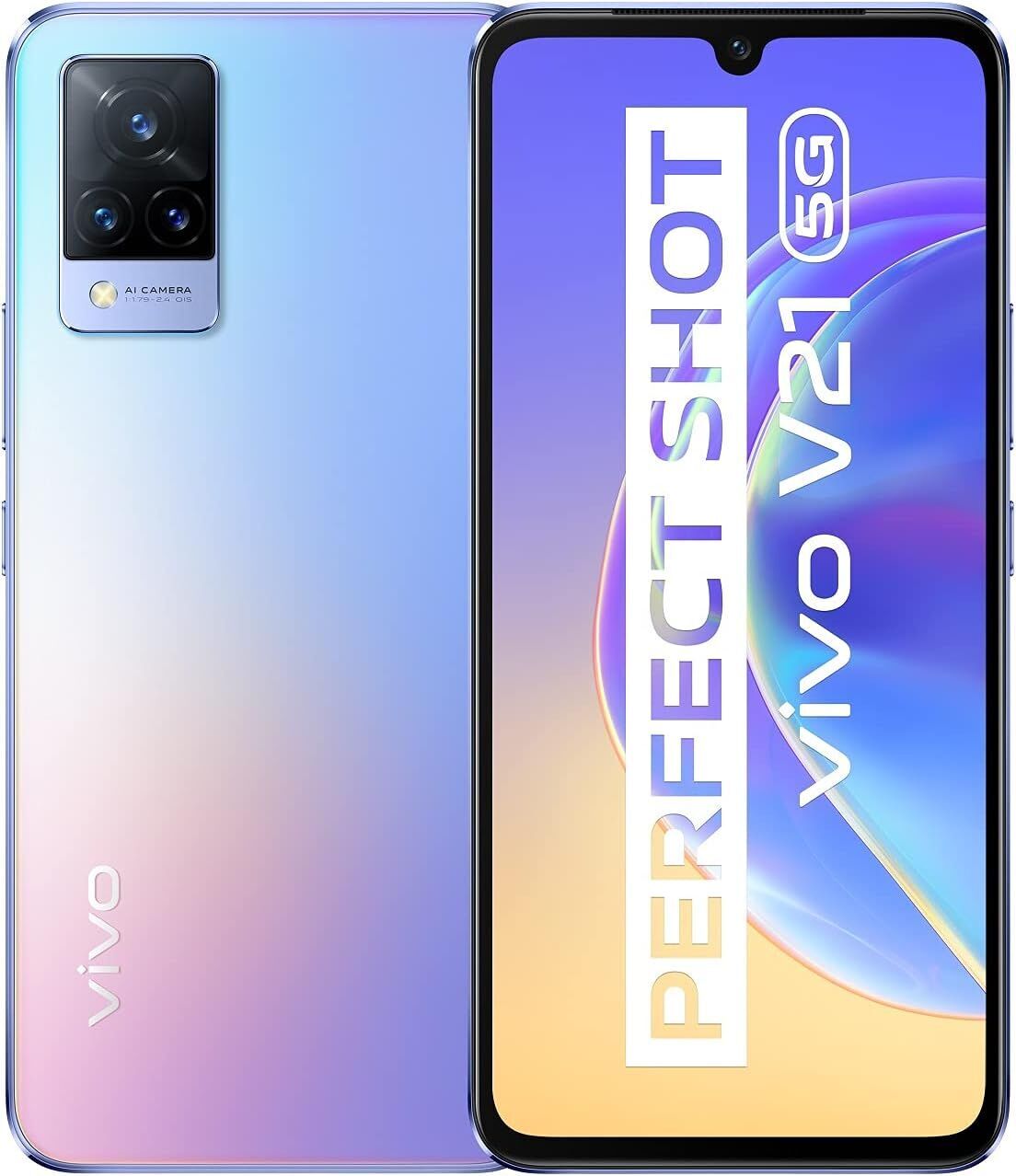 Vivo V21 5G 8 GB 128 GB Sunset Dazzle Parfait état Vivo reconditionné disponible sur Refurbed