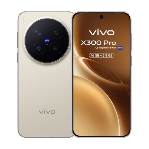 vivo X300 Pro 5G Dune Brown 16Go Ram 512Go V2514 État correct N/A reconditionné disponible sur Fnac