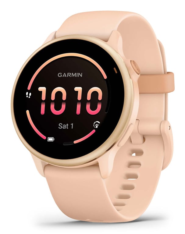 Vívoactive 6 AMOLED 42 mm 390 x 390 pixels Écran tactile Rose Wifi GPS (satellite) - Excellent état Parfait état Garmin reconditionné disponible sur Pixmania