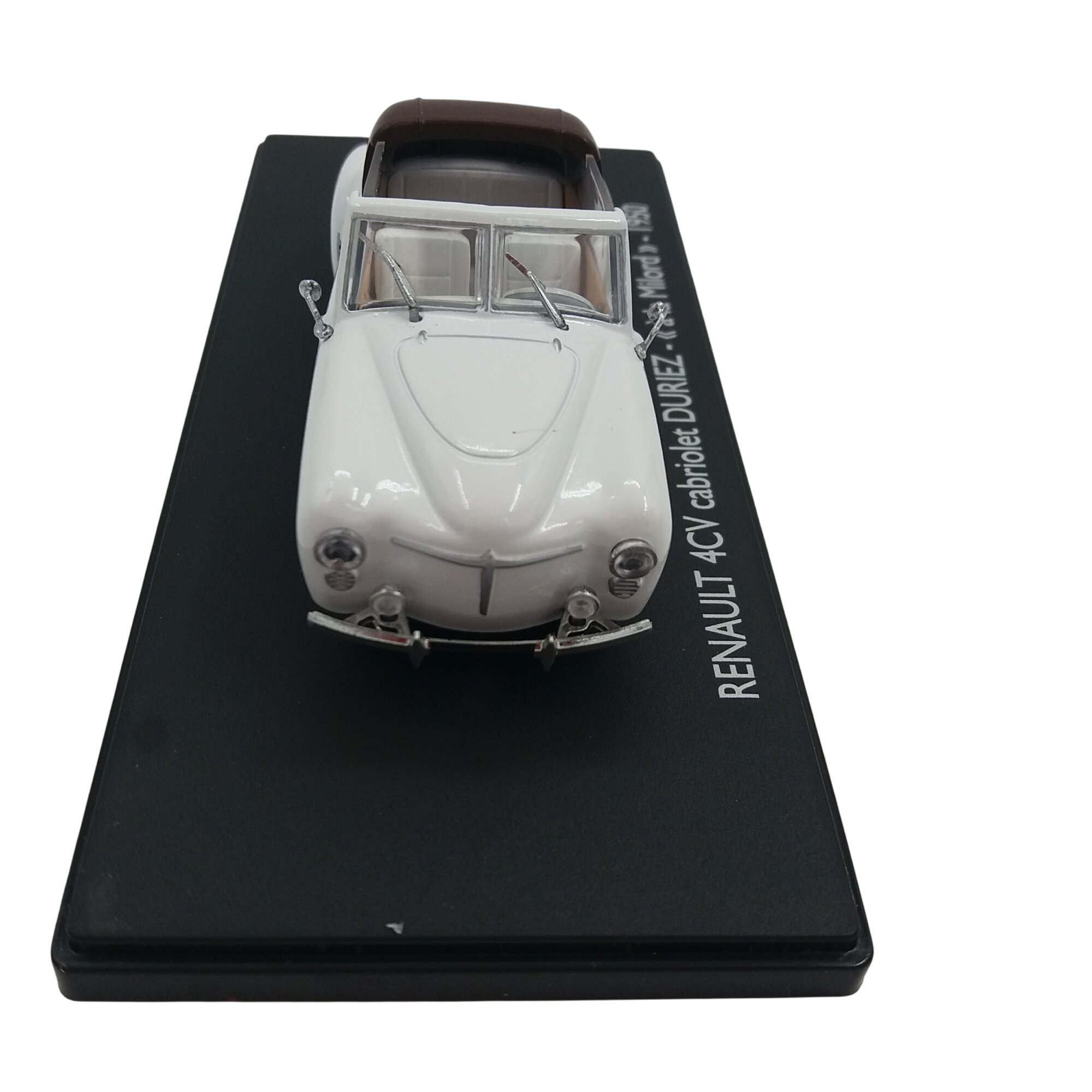 Acheter Voiture miniature. Renault 4cv cabriolet DURIEZ. 1950. Métal. Blanche. ELIGOR estampillé sur la boite et sous la pièce. 1/43. Parfait état - 29,00 € Voiture miniature. Renault 4cv cabriolet DURIEZ. 1950. Métal. Blanche. ELIGOR estampillé sur la boite et sous la pièce. 1/43. Parfait état reconditionné disponible sur Label Emmaüs