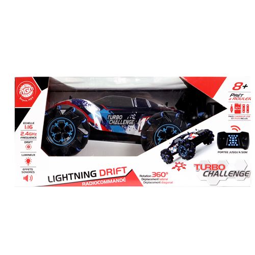 Voiture radiocommandé Turbo Challenge 4X4 Drifting en PVC Bleu État correct reconditionné disponible sur Fnac