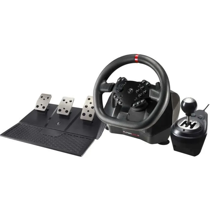 Volant de course - SUPERDRIVE - GS950-X - 900° - Levier de vitesse manuel - 3 pédales - Palettes Reconditionné - 99,00 € Volant de course - SUPERDRIVE - GS950-X - 900° - Levier de vitesse manuel - 3 pédales - Palettes Reconditionné Subsonic reconditionné disponible sur Cdiscount Seconde Vie