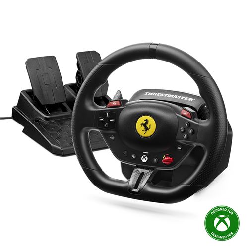 Volant gaming Thrustmaster T98 Ferrari 296 GTS + Pédalier T2PM Noir pour Xbox Series XS Xbox One et PC État correct Thrustmaster reconditionné disponible sur Fnac