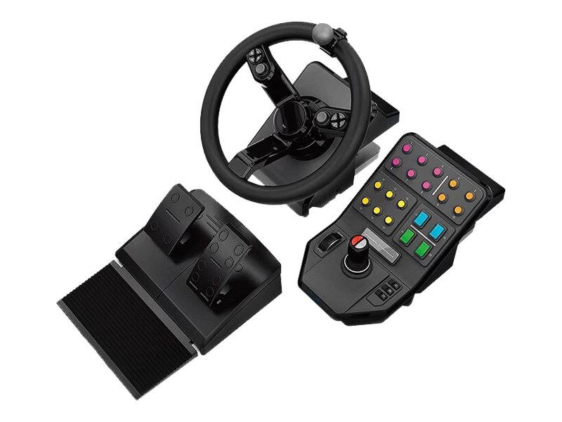 Volant Logitech Saitek + Pédales + Panneau Latéral USB pour Simulation de Machinerie Lourde - Rota - Excellent état Parfait état Logitech reconditionné disponible sur Pixmania