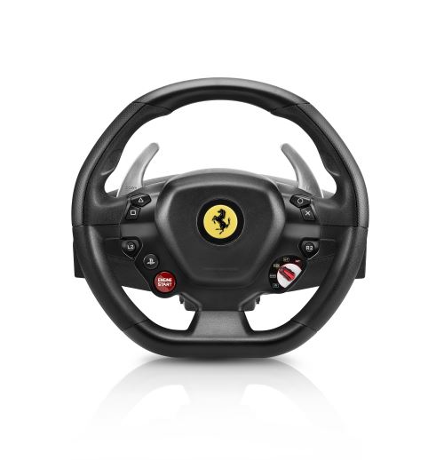 Volant PS4 Thrustmaster T80 Ferrari 488 Edition GTB Fonctionne avec les jeux PS5 État correct Thrustmaster reconditionné disponible sur Fnac