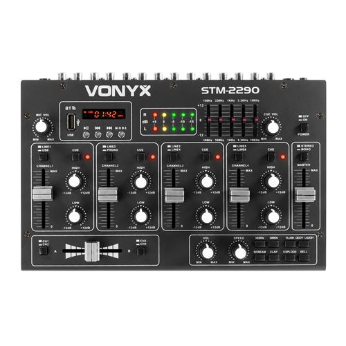 Vonyx STM2290 - Table de mixage DJ 8 canaux, Entrée USB, technologie Bluetooth, 8 effets sons individuels État correct Vonyx reconditionné disponible sur Fnac | Dero