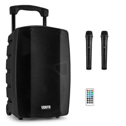 Vonyx VSP200 Enceinte Sono Portable 200 Watts, Enceinte Active Bi-Amplifiée, 2 Micros sans Fil, Poignées et roulettes de Transport État correct - 229,42 € Vonyx VSP200 Enceinte Sono Portable 200 Watts, Enceinte Active Bi-Amplifiée, 2 Micros sans Fil, Poignées et roulettes de Transport État correct N/A reconditionné disponible sur Fnac