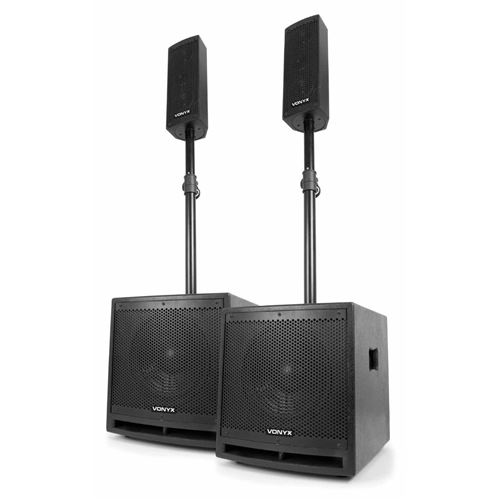 Vonyx VX1000BT - Système Triphonique 2.2, 1000W, BT/MP3/SD/USB/AUX, avec Micro État correct Vonyx reconditionné disponible sur Fnac