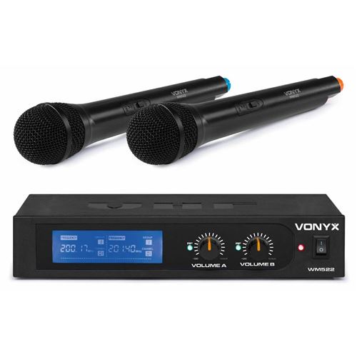 Vonyx WM522 - Set de 2 microphones sans fil - 2 Canaux, système VHF avec valise de transport fournie Occasion Vonyx reconditionné disponible sur Fnac | Dero