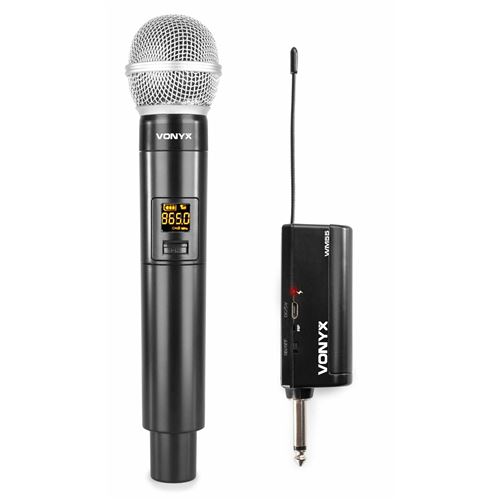 Vonyx WM55 - Microphone sur batterie Plug-and-Play UHF sans fil - Avec récepteur Plug-in, 10 canaux, Distance 30 à 50 m. État correct - 43,90 € Vonyx WM55 - Microphone sur batterie Plug-and-Play UHF sans fil - Avec récepteur Plug-in, 10 canaux, Distance 30 à 50 m. État correct N/A reconditionné disponible sur Fnac