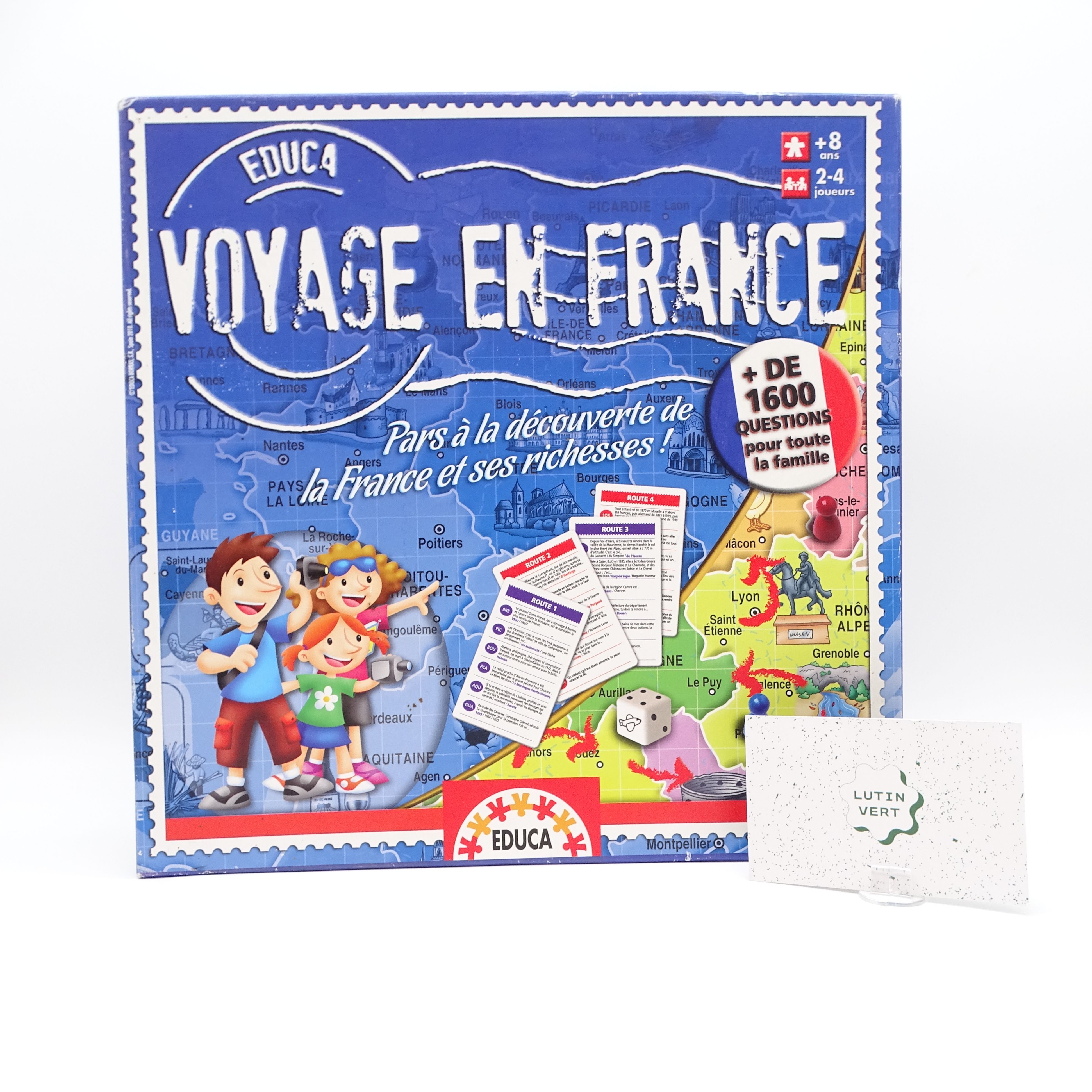 Voyage en France d'occasion EDUCA - Dès 8 ans | Ref 13604 Très bon état - 16,00 € Voyage en France d'occasion EDUCA - Dès 8 ans | Ref 13604 Très bon état reconditionné disponible sur Label Emmaüs
