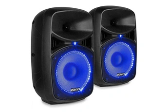 VPS082A - Set d'enceintes 400 watts Plug & Play avec télécommande et microphone filaire, paire d'enceintes 10 pouces Très bon état Vonyx reconditionné disponible sur Darty
