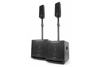 VX1000BT - Système Triphonique 2.2, 1000W, BT/MP3/SD/USB/AUX, avec Micro Bon état Vonyx reconditionné disponible sur Darty