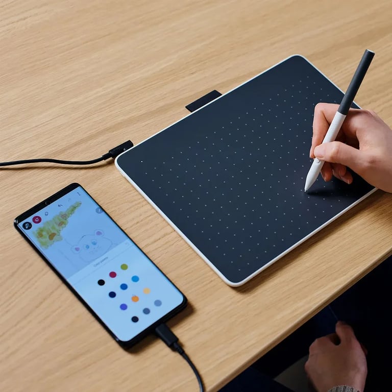 Wacom Intuos One Medium tablette graphique Gris, Blanc 216 x 135 mm USB/Bluetooth - Excellent état Parfait état Wacom reconditionné photo 2 | Dero