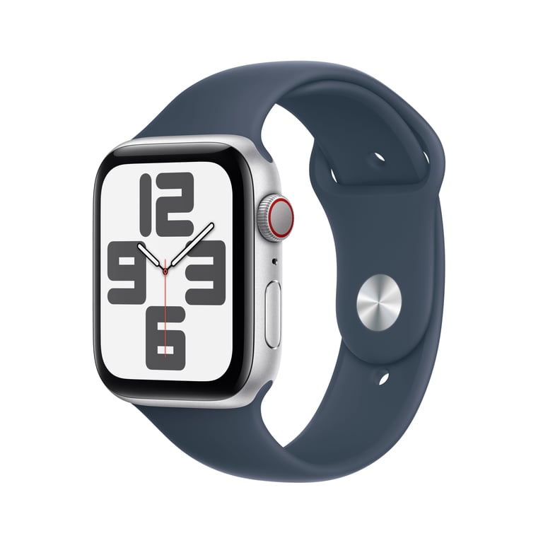 Watch SE 2 (GPS + 4G), boitier en aluminium Argent de 44 mm avec boucle en caoutchouc Sport M/L, Bleu - Excellent état Comme neuf Apple reconditionné disponible sur Pixmania