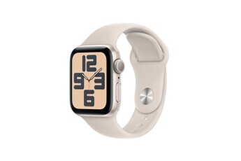 Watch SE GPS 40mm Boîtier en Aluminium Lumière Stellaire avec Bracelet Sport Lumière Stellaire - S/M version 2024 État correct Apple reconditionné disponible sur Darty
