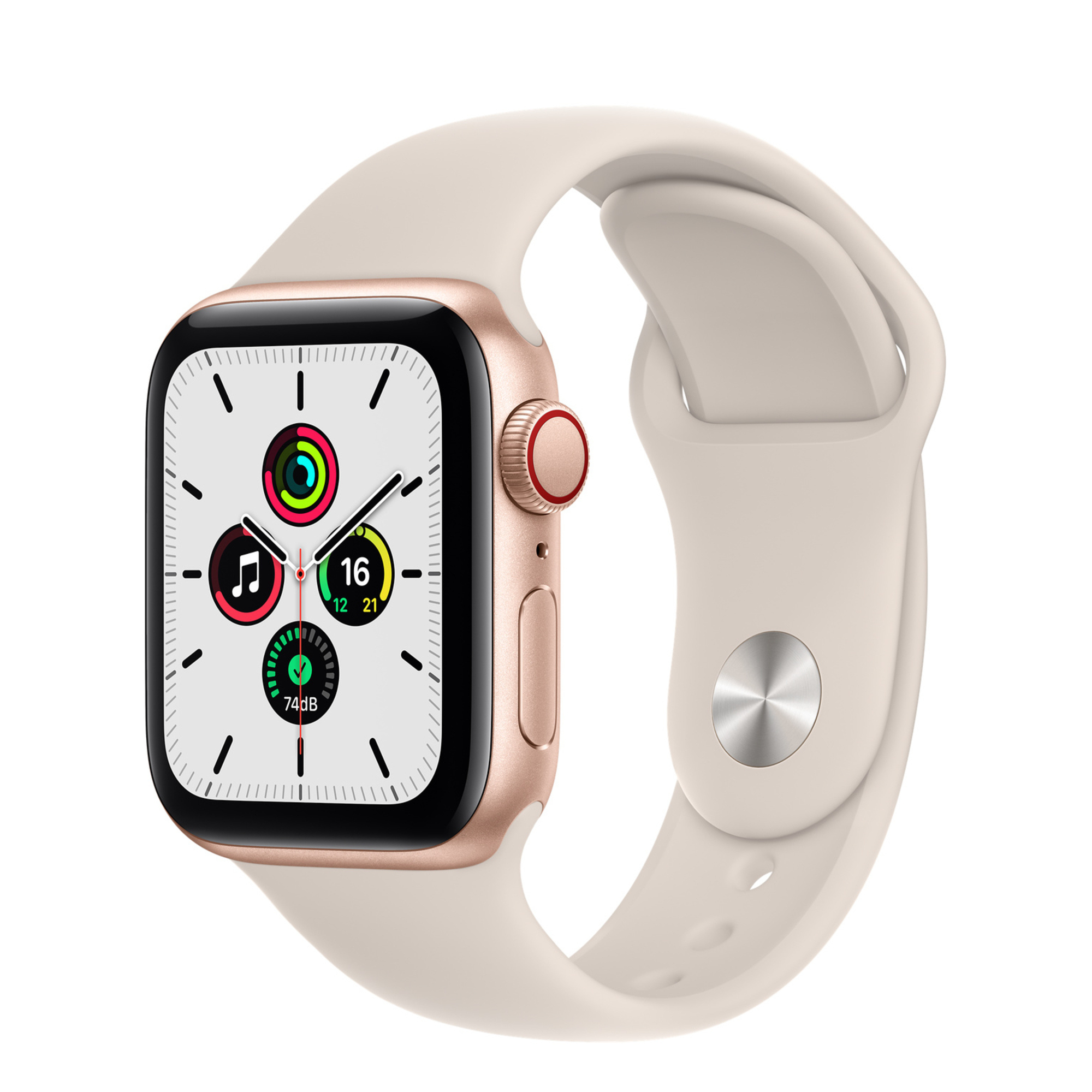 Watch SE OLED 40 mm - Boîtier en Aluminium Lumière Stellaire - GPS + Cellular - Bracelet Sport - Lumière Stellaire - Bon état Bon état Apple reconditionné disponible sur Pixmania