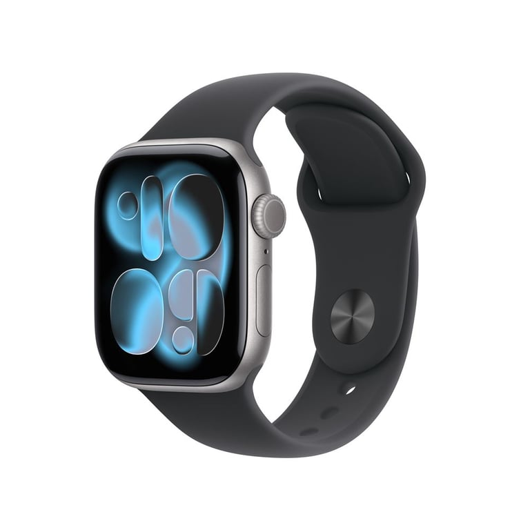 Watch Series 11 (2025) GPS Boitier de 46mm en Aluminium Gris sidéral avec bracelet sport, Noir - M/L - Bon état Bon état reconditionné disponible sur Pixmania
