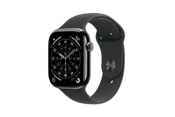 Watch Series 11 GPS + Cellular 42mm Boitier en Titane Ardoise avec Bracelet Sport Noir - M/L Très bon état Apple reconditionné disponible sur Darty