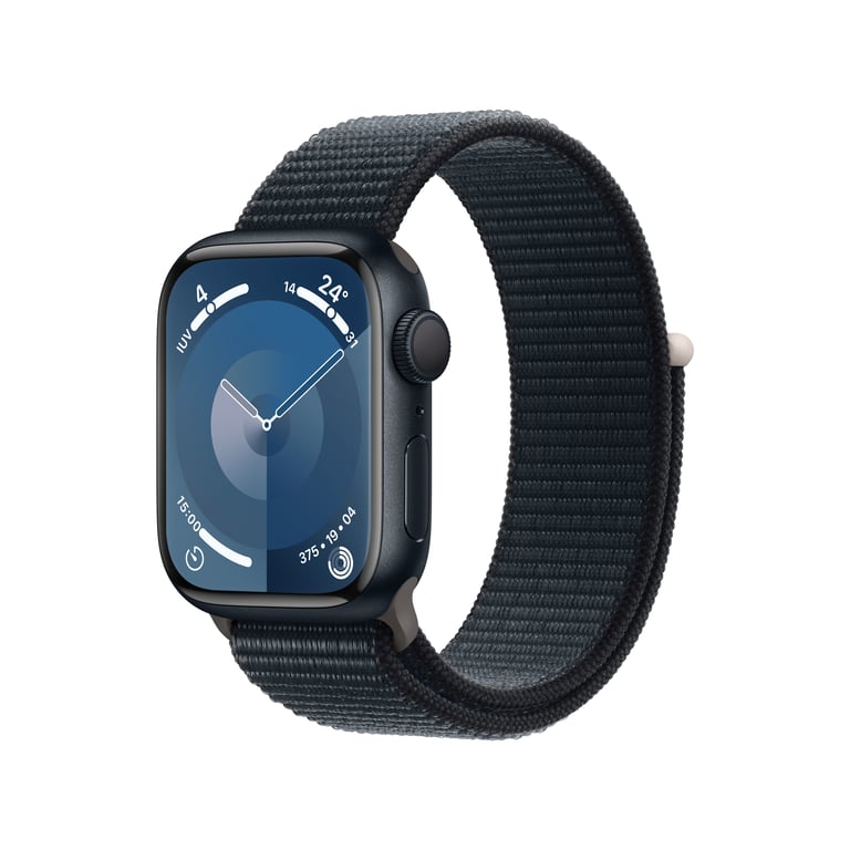 Watch Series 9 GPS, boitier en aluminium de 41 mm avec boucle sport, Noir - Excellent état Comme neuf Apple reconditionné disponible sur Pixmania
