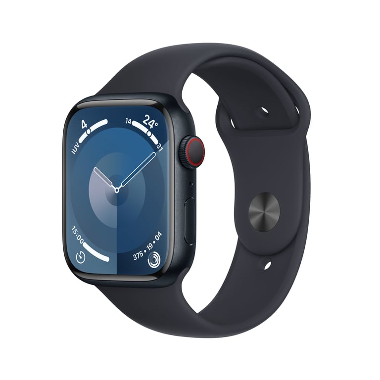 Watch Series 9 GPS + Cellulaire, boitier en aluminium de 45 mm avec boucle en caoutchouc, Noir, M/L - Excellent état Parfait état - 282,90 € Watch Series 9 GPS + Cellulaire, boitier en aluminium de 45 mm avec boucle en caoutchouc, Noir, M/L - Excellent état Parfait état Apple reconditionné disponible sur Pixmania