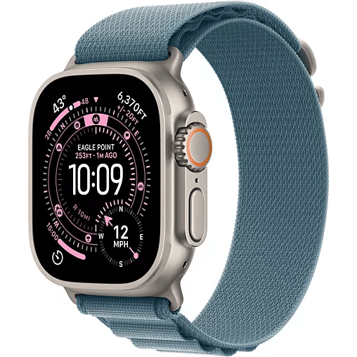 Watch Ultra 3 (2025) GPS + Cellular Boitier de 49mm en Titane Naturel avec Boucle Alpine, Bleu - M - Excellent état Parfait état Apple reconditionné disponible sur Pixmania