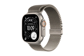 Watch Ultra 3 GPS + Cellular 49mm Boitier en Titane Naturel avec Bracelet Milanais Titane Naturel - Medium Bon état Apple reconditionné disponible sur Darty | Dero