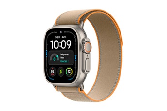 Watch Ultra 4 GPS + Cellular 49 mm Boîtier en titane Naturel avec Boucle Trail Sable - M/L Très bon état Apple reconditionné disponible sur Darty | Dero