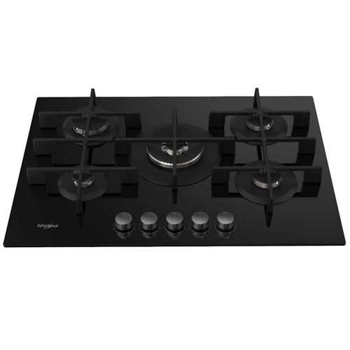 Whirlpool GOWL 758/NB FR - Table de cuisson au gaz - 5 plaques de cuisson - Niche - largeur : 56 cm - profondeur : 49 cm - noir État correct Whirlpool reconditionné disponible sur Fnac